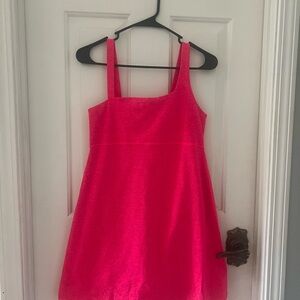 Aerie Pink Sleeveless Square Neck Athletic Dress (only worn once)